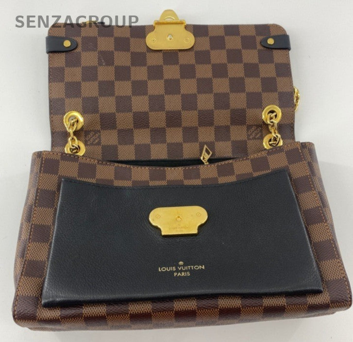 Louis Vuitton Vavin MM Chain Shoulder Bag Brown Black Gold Women Classic