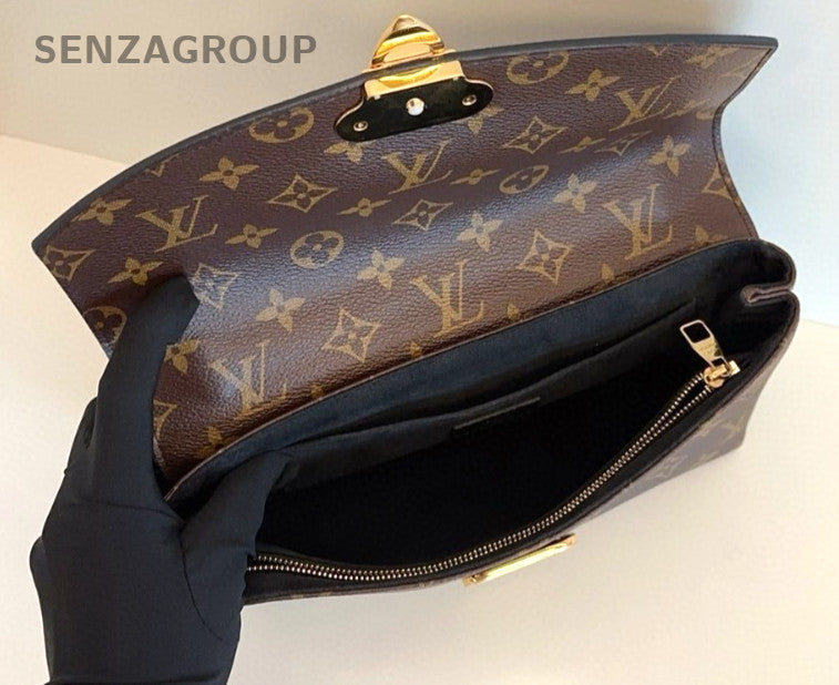 Louis Vuitton Saint Placide Chain Monogram Shoulder bag Brown Black Women