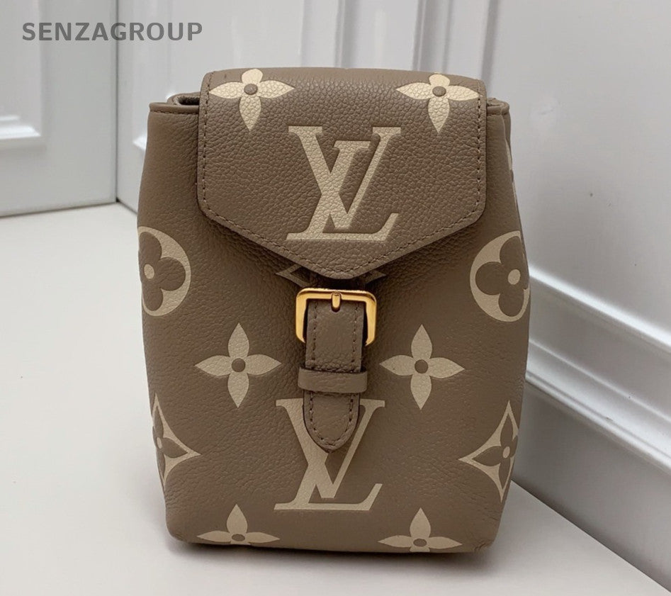 Louis Vuitton Tiny Backpack Mini Monogram Gray Gold Women Classic