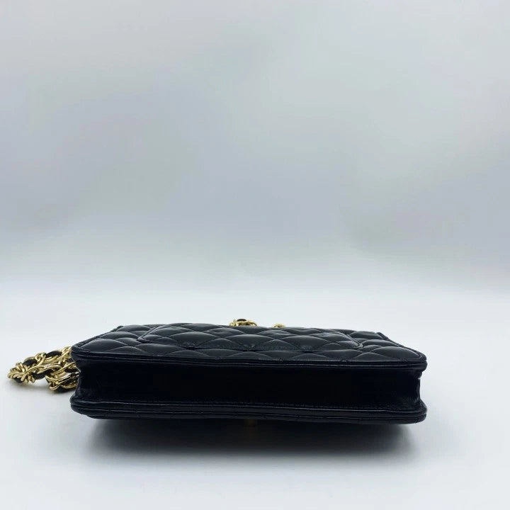 Chanel Leather WOC Crossbody Shoulder Bag For Women