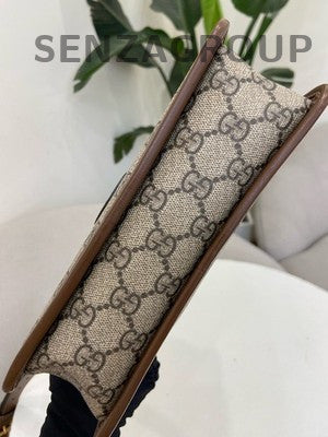 Gucci Retro GG Camera Bag Beige Gold Women's Classic Crossbody Shoulder Bag