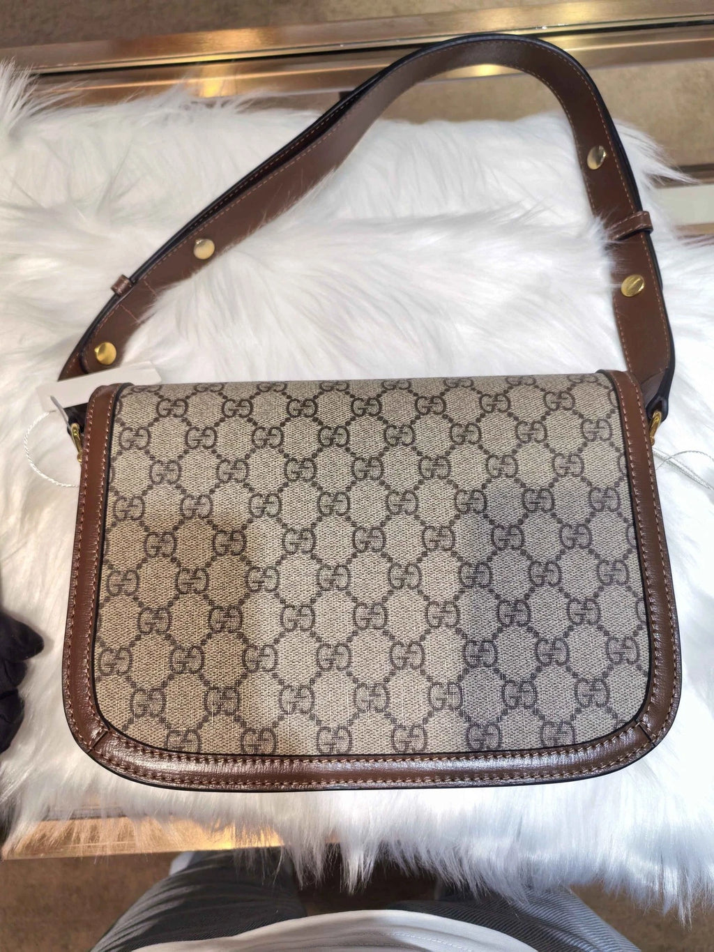 GUCCI 1955 Brown Label Leather Shoulder Bag For Women