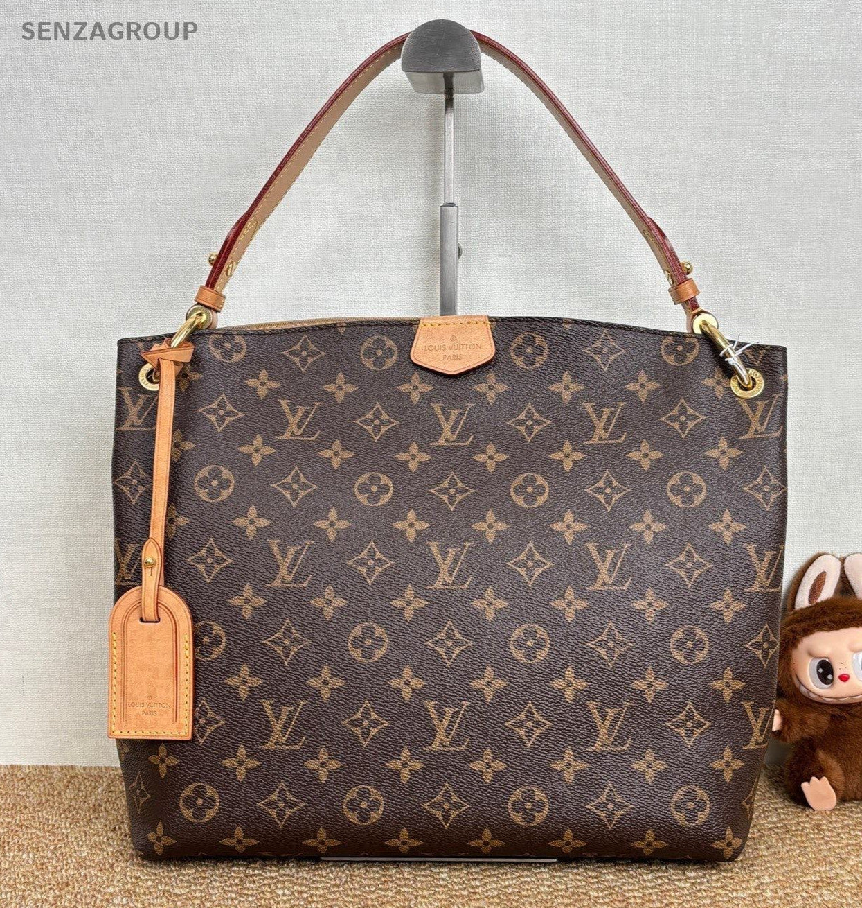 Louis Vuitton Graceful PM Monogram Shoulder Bag Brown Gold Women Classic