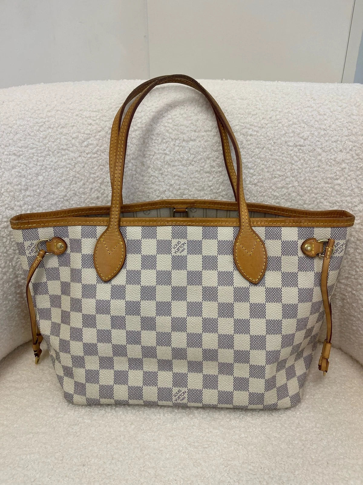 Louis Vuitton Neverfull Damier Shoulder Bag Tote Bag Excellent