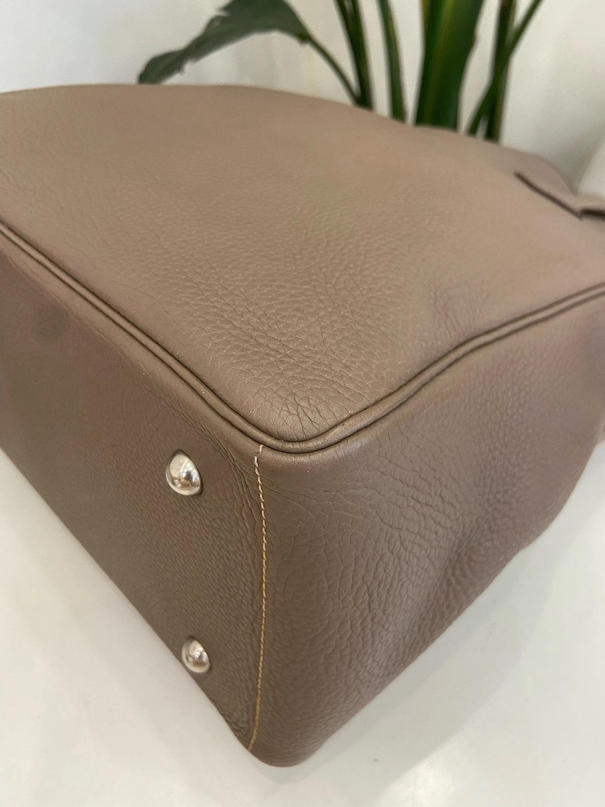 Hermes Victoria Tote Bag For Women Gray Leather