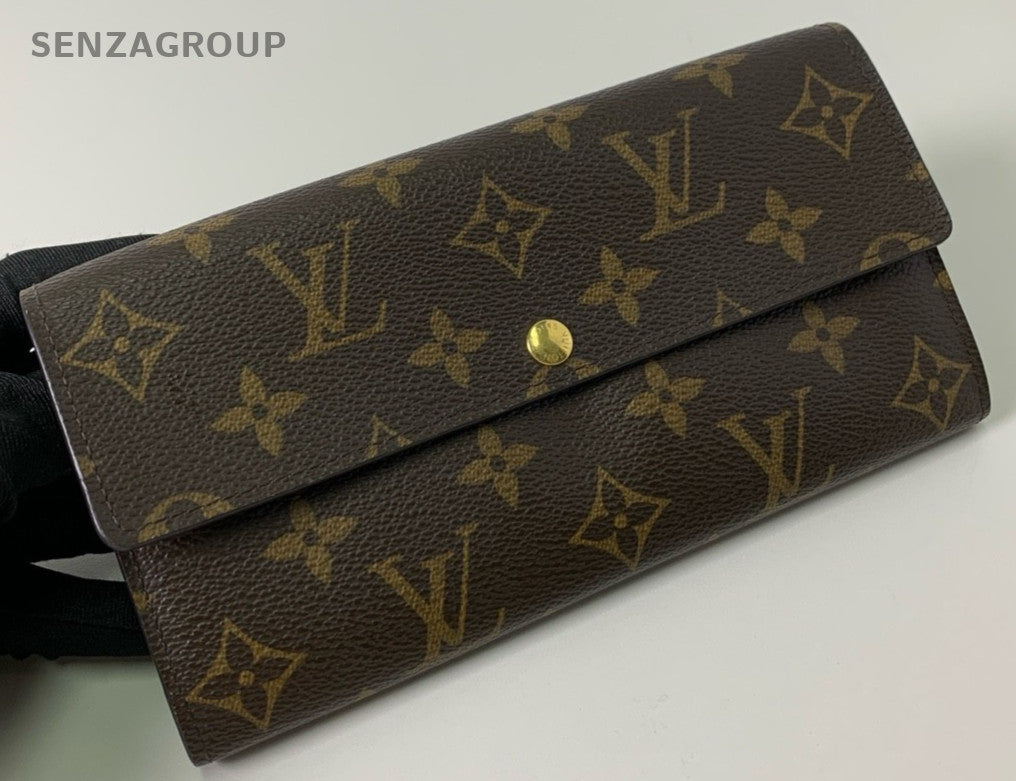 Louis Vuitton Monogram Classic Flap Wallet Brown