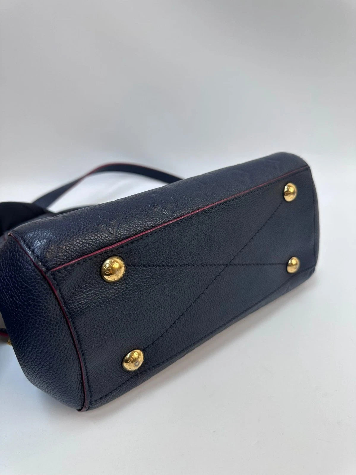 Louis Vuitton Montaigne BB Blue Top Handle Excellent