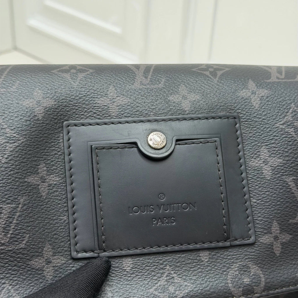Louis Vuitton Voyager Monogram Eclipse Shoulder Crossbody Black Silver Unisex