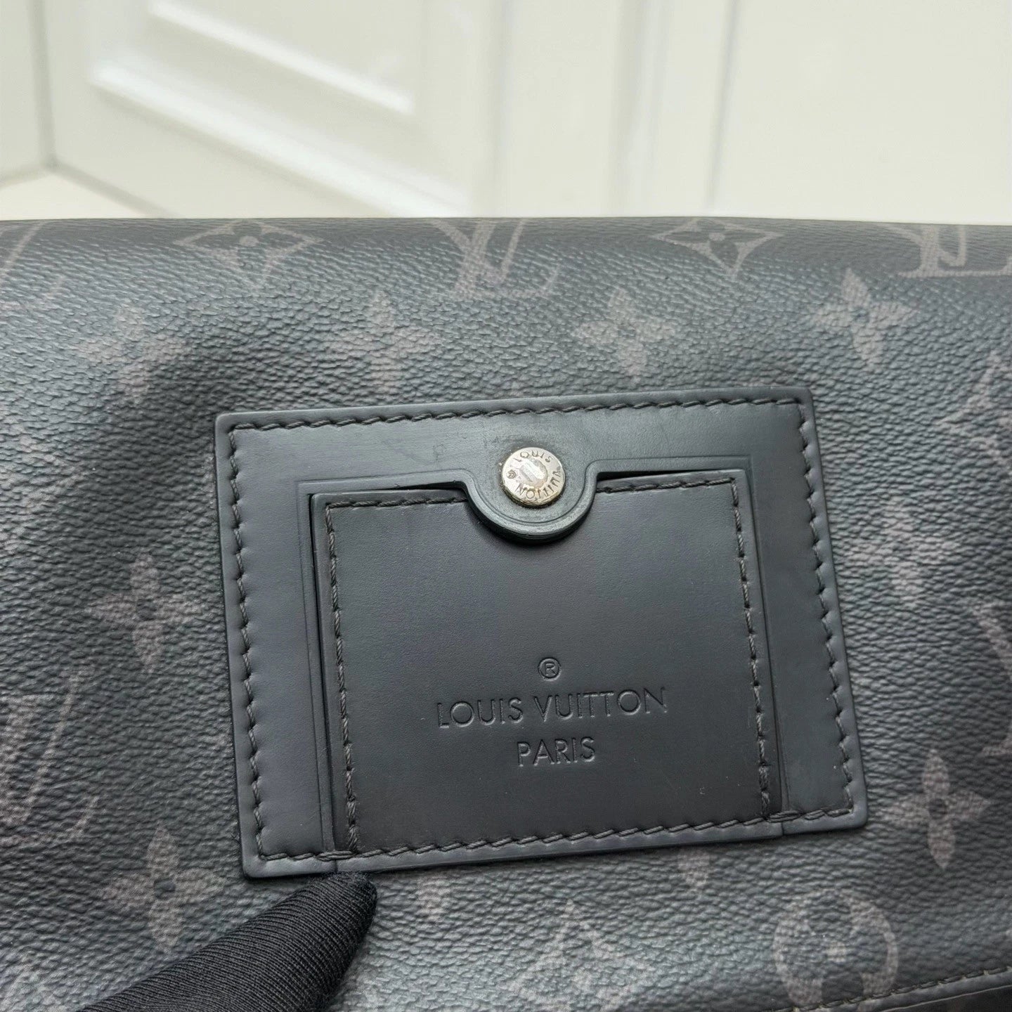 Louis Vuitton Voyager Monogram Eclipse Shoulder Crossbody Black Silver Unisex