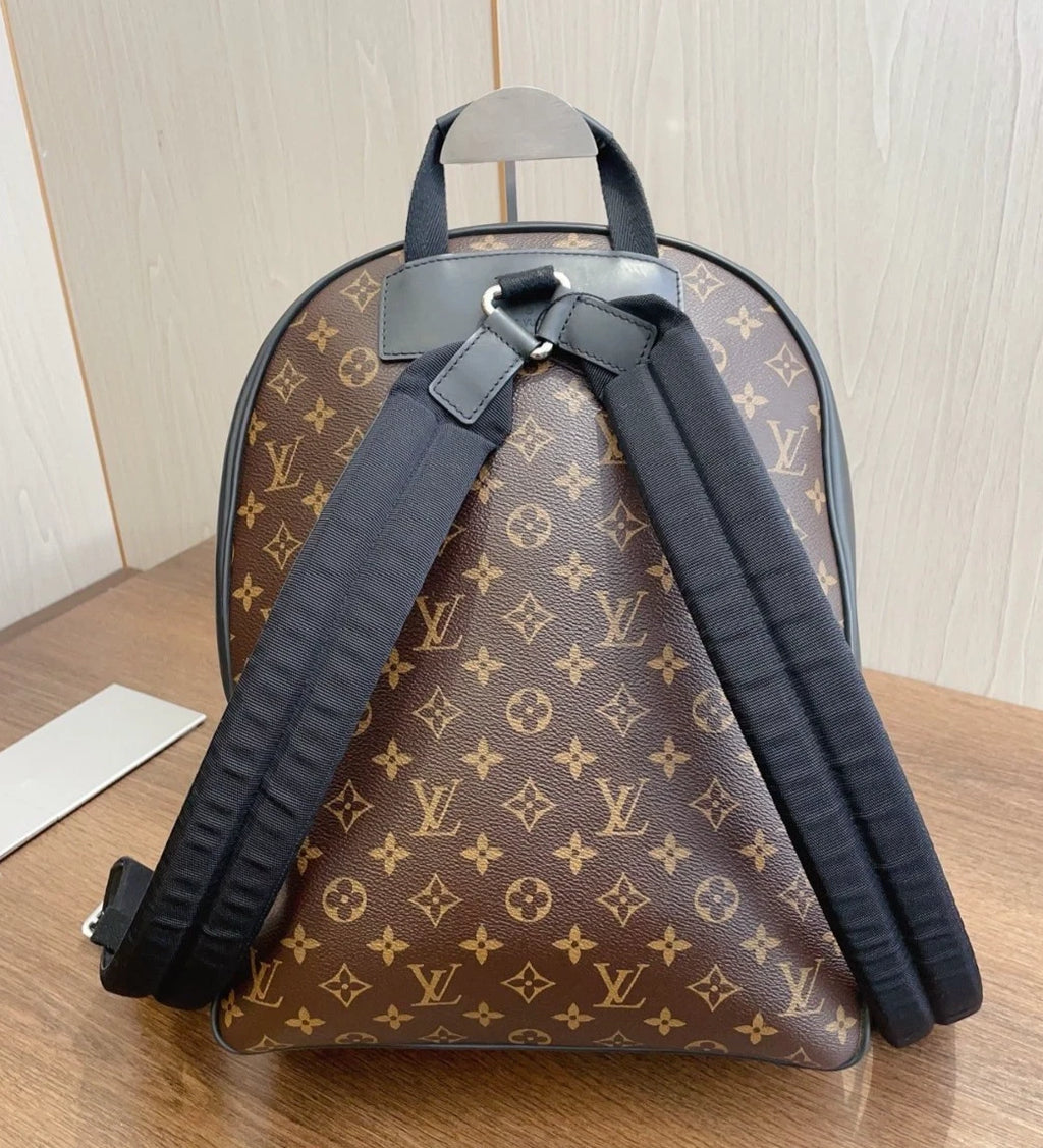 Louis Vuitton Monogram Macassar Canvas Backpack Top Handle Bag Unisex