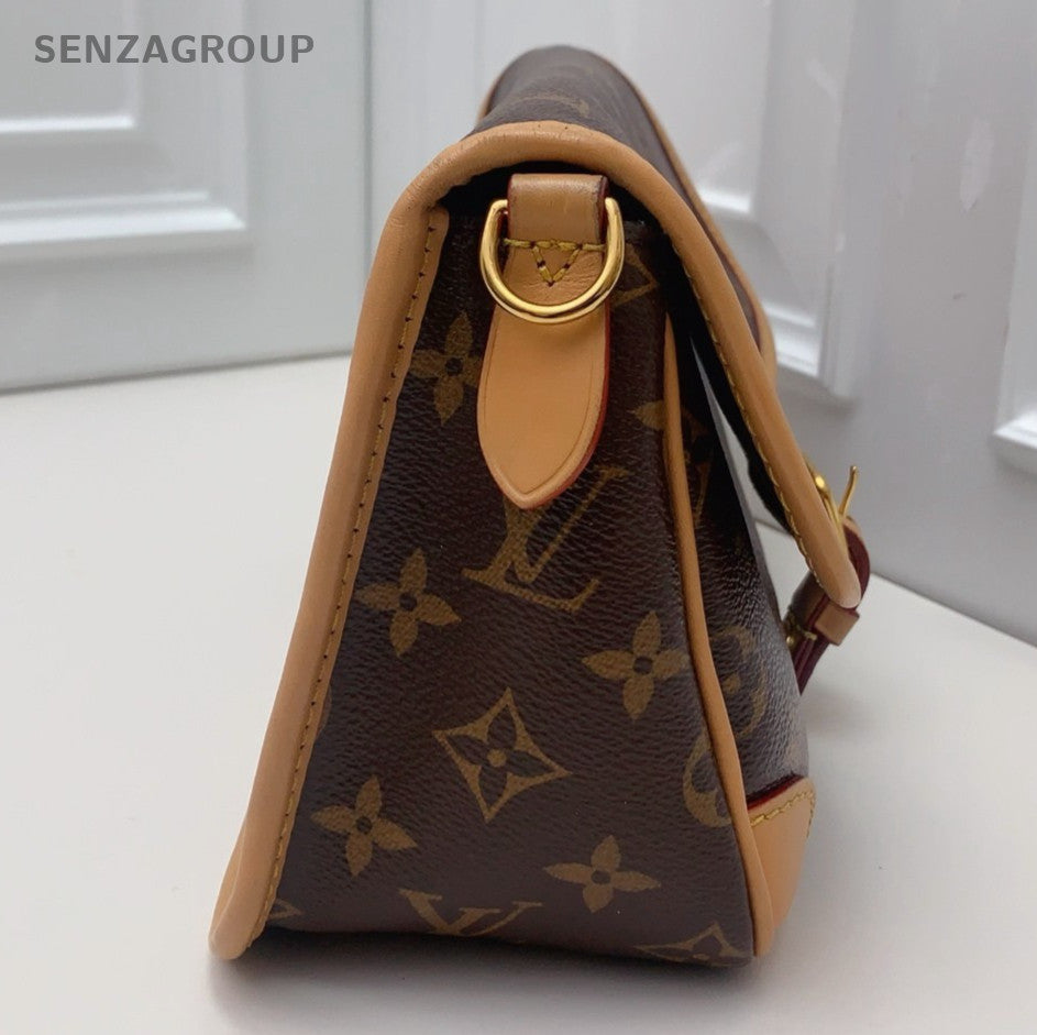 Louis Vuitton Diane Monogram 2Way Shoulder Bag Crossbody Brown Gold Women