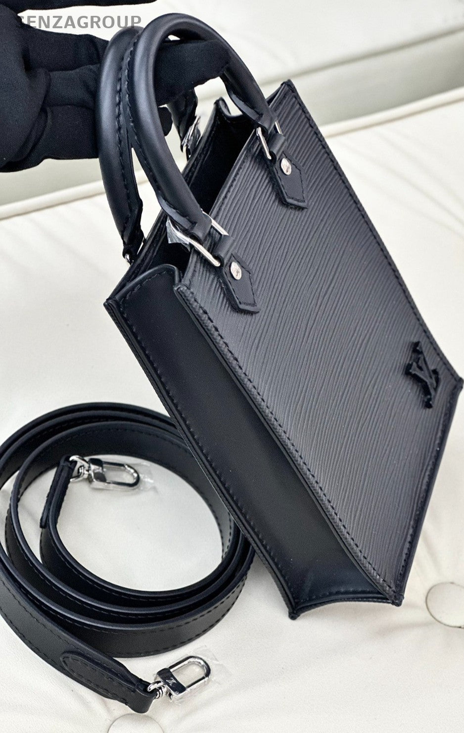 Louis Vuitton Petit Saca Plat bag mini Epi Leather Top Handle 2WAY Shoulder bag