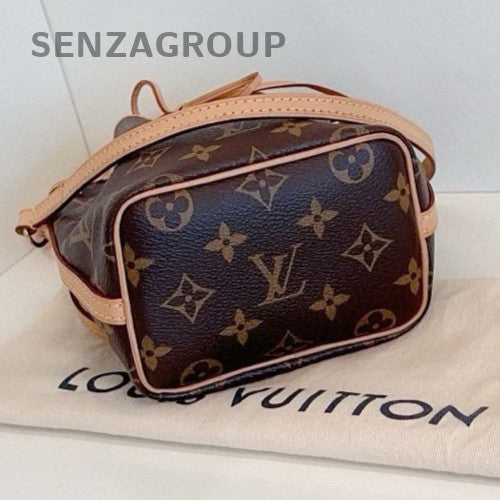 Louis Vuitton Nano Noe Drawstring Monogram Brown Crossbody bag Women