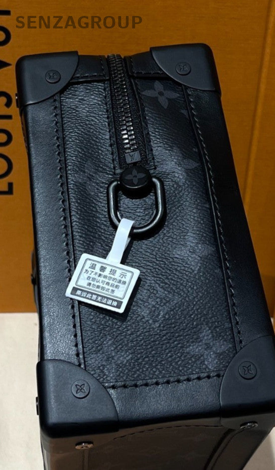 Louis Vuitton soft Trunk Monogram Shoulder Crossbody Bag Women Black Brand New