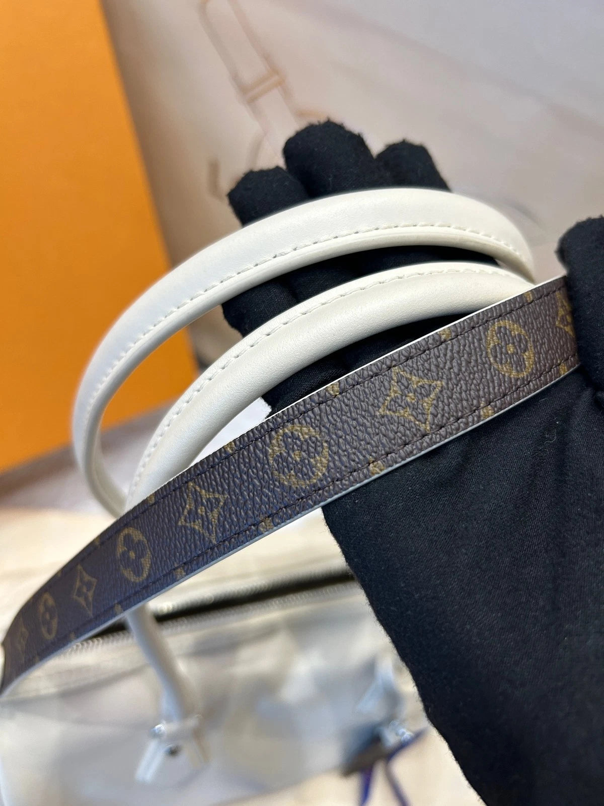 Louis Vuitton Speedy Cargo Vanilla Lambskin Shoulder Handbag For Women