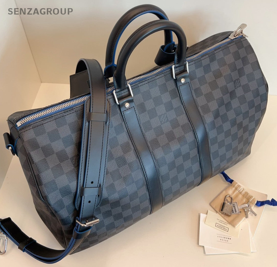 Louis Vuitton Damier Ebene Black Keep all 45 Top Handle Travel bag