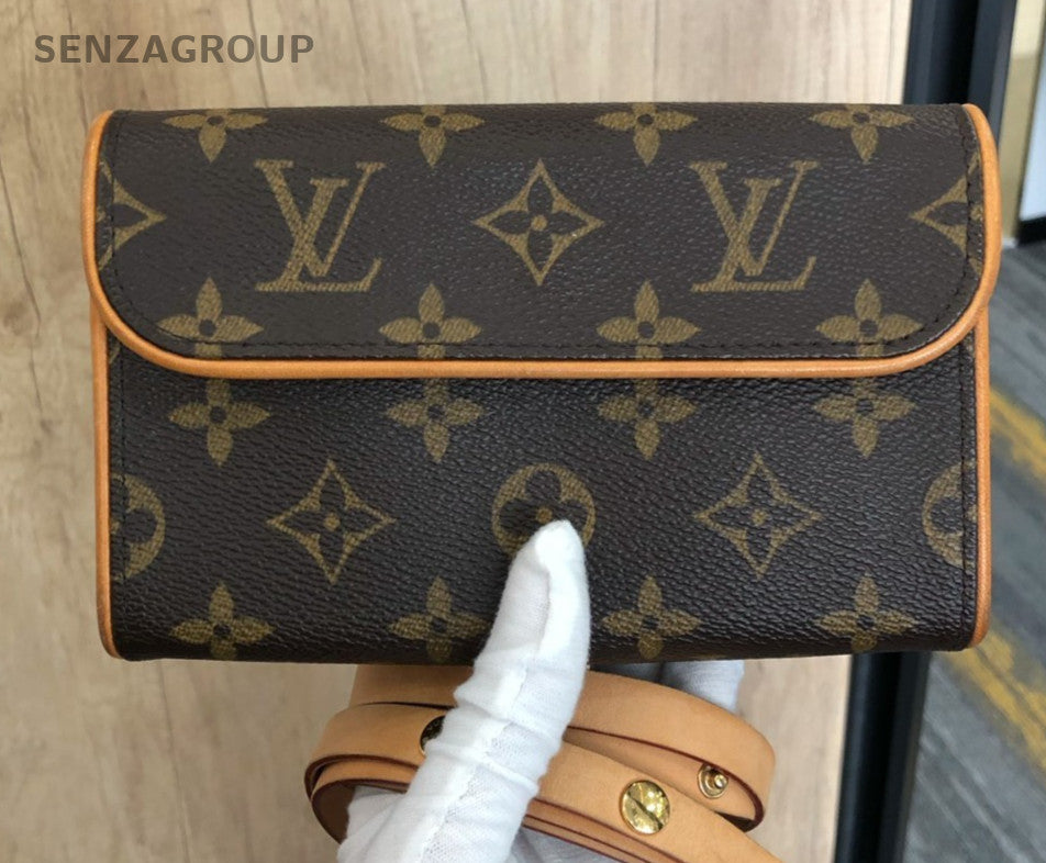 Louis Vuitton Pochette Florentine Monogram Pouch Brown M51855 Vintage Shoulder