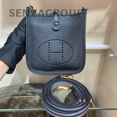 Hermès Evelyne Mini Black Gold Shoulder Crossbody Bag Classic Fashion
