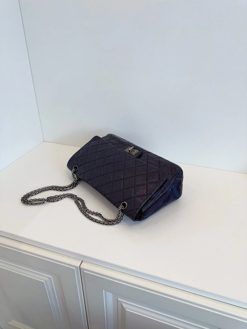Chanel Classic 2.55 Double Flap Shoulder Bag Crossbody Bag Dark Purple
