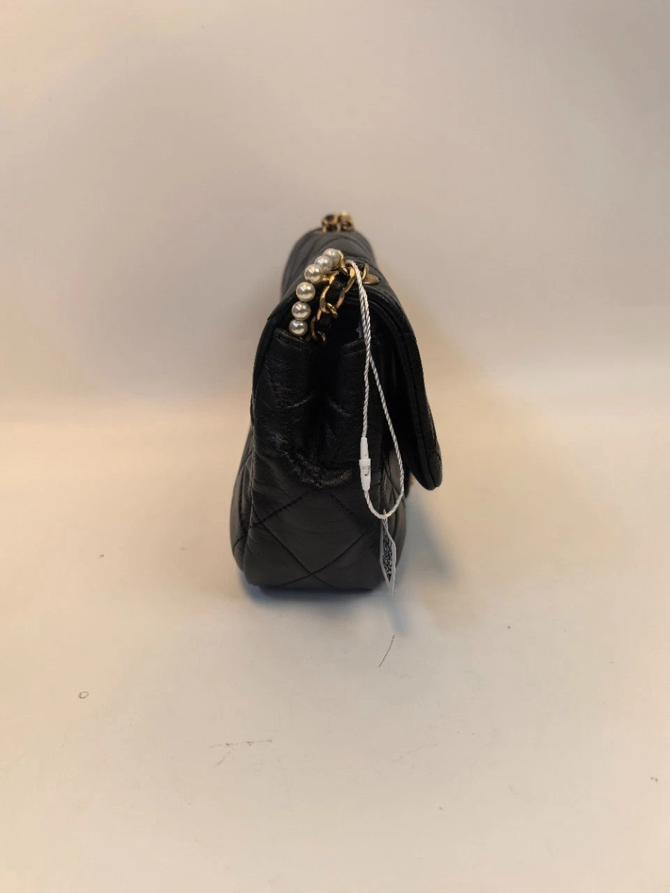 SJ0001 YS1423 Chanel Classic Flap Mini Pearl Chain Quilted Lambskin