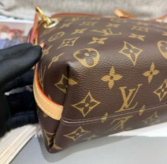 Louis Vuitton Carryall BB Monogram Canvas Chain Shoulder Bag Crossbody Women