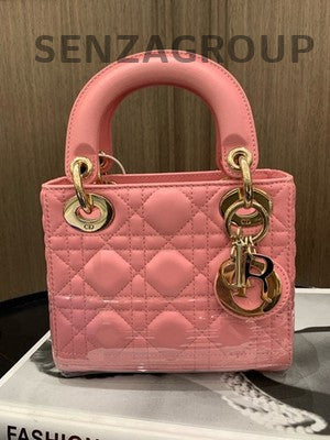 Dior Lady Dior Cannage Chain Bag Pink Gold - Classic Women's Fashion