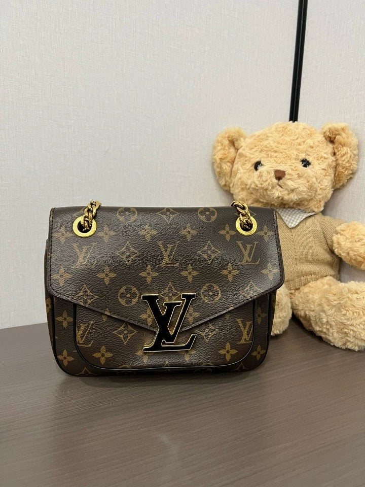 Louis Vuitton Passy Brown Monogram Canvas Shoulder Bag For Women