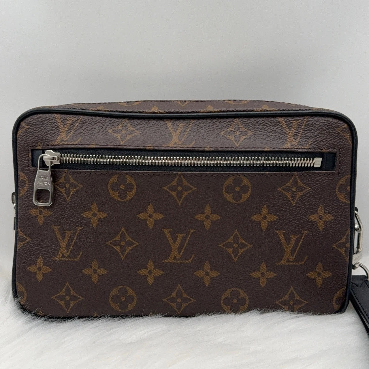 Louis Vuitton Monogram Canvas Leather Kasai Wristlet Clutch For Women