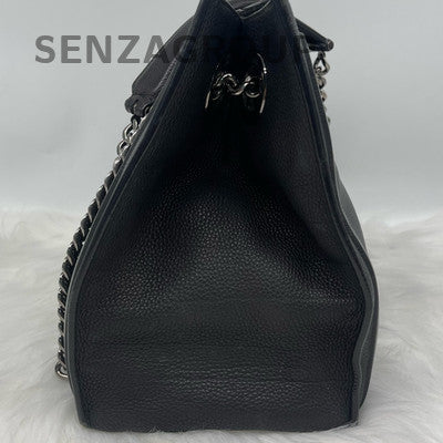 Bvlgari Chain Shoulder Bag Black Silver Women's Fashion Classic
