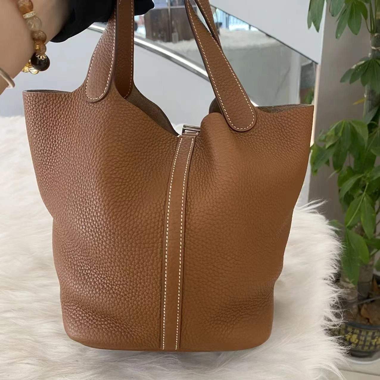 Hermès Picotin 22 Bag Brown Silver Hardware - Classic Women's Tote Shoulder Bag