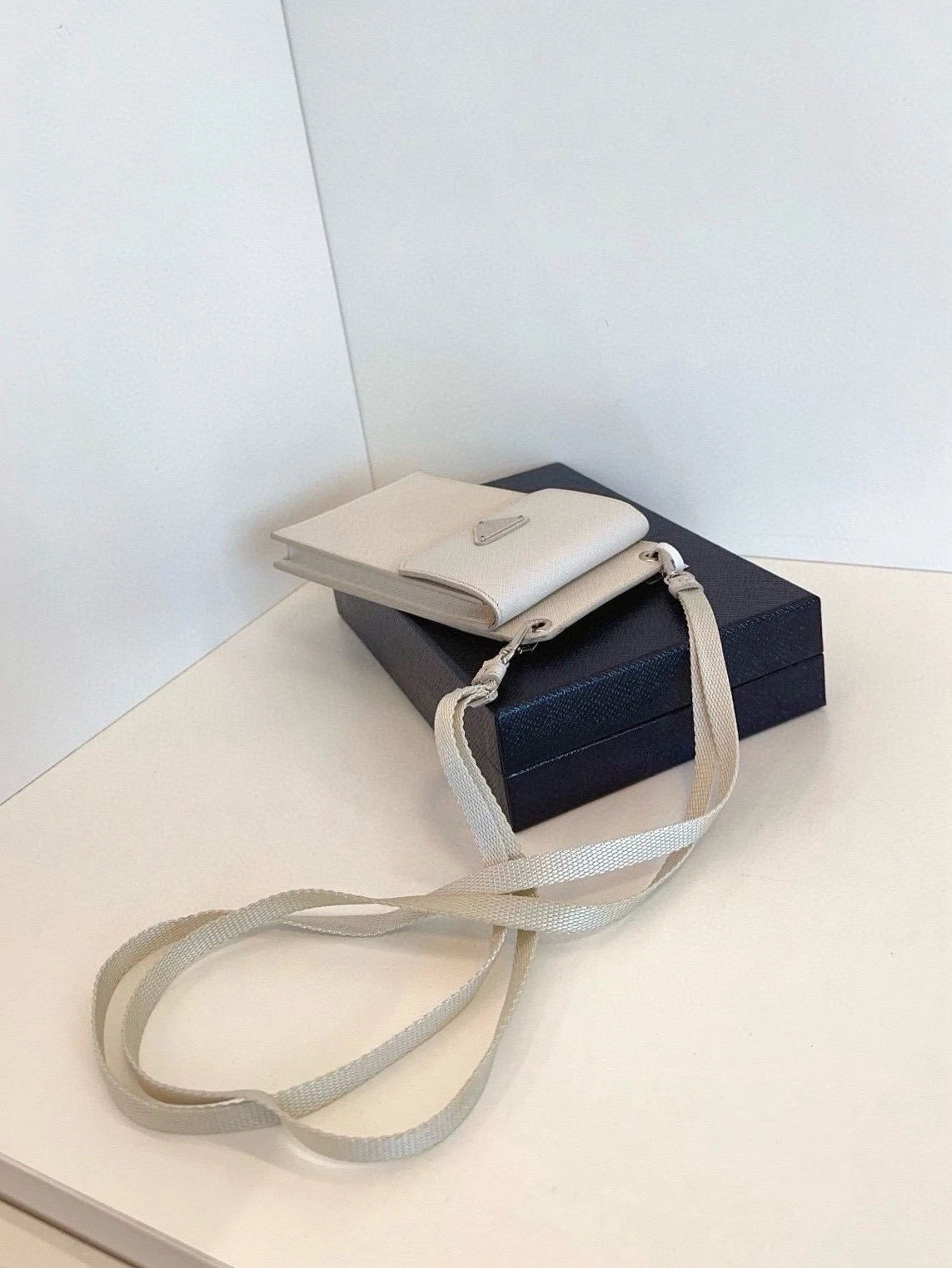Prada White Phone Crossbody Bag For Women