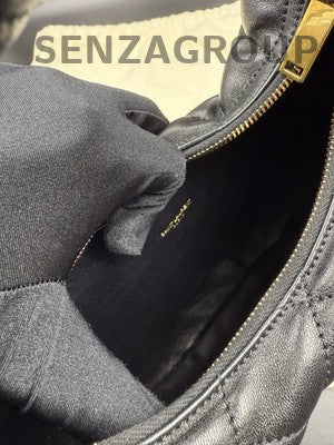 Saint Laurent YSL Classic Black Gold Quilted Handbag for Women