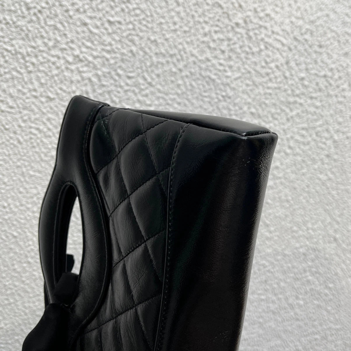 Chanel 31Bag Nano Chain Top Handle Crossbody Black Gold Diamond Women Classic