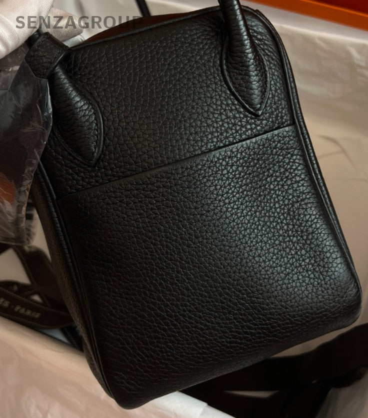 Hermes Lindy26 Shoulder Bag Black Gold Used Women Classic Designer