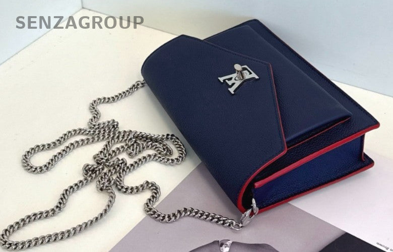 Louis Vuitton My Lock me woc Navy Blue Chain Strap Women Crossbody Shoulder bag
