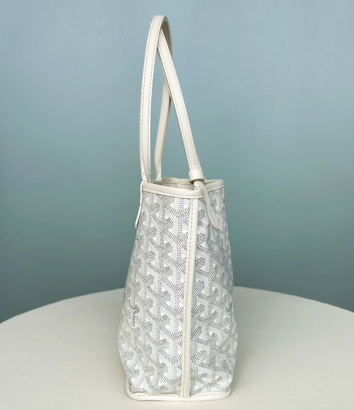 Goyard Monogram Tote Mini Shoulder Bag White Women Fashion