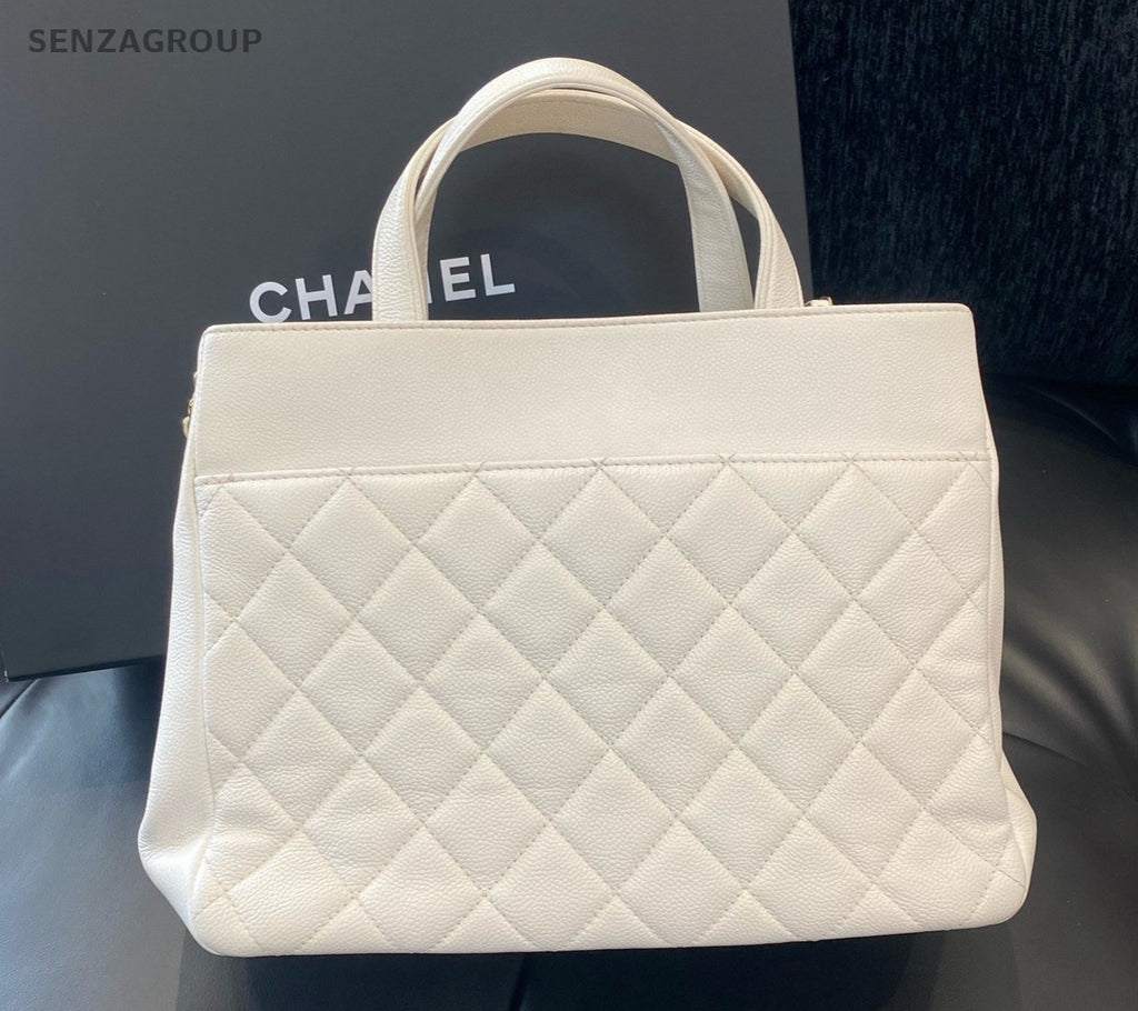 Chanel Business Affinity Calfskin Tote Top Handle Bag Chain Shoulder Bag Women