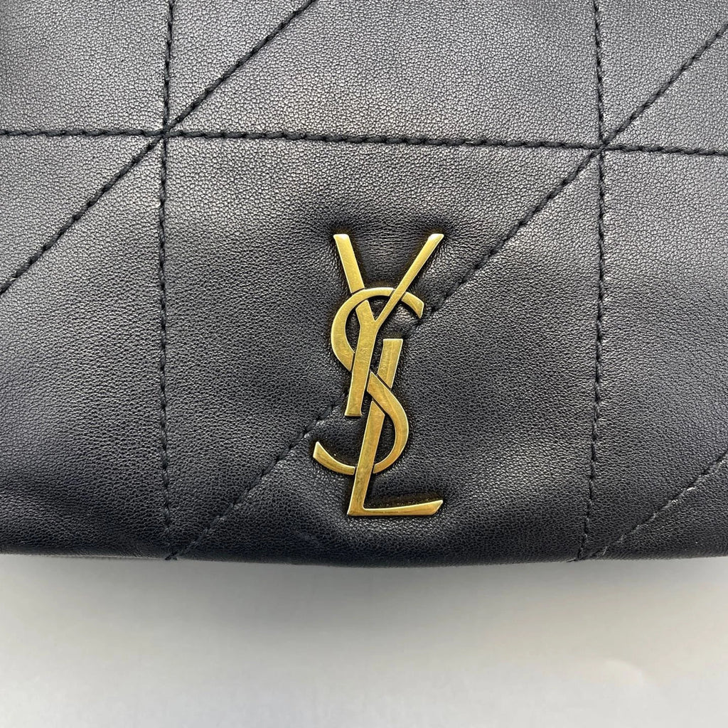 YSL Jamie Lambskin Chain Shoulder Bag Black Gold For Women