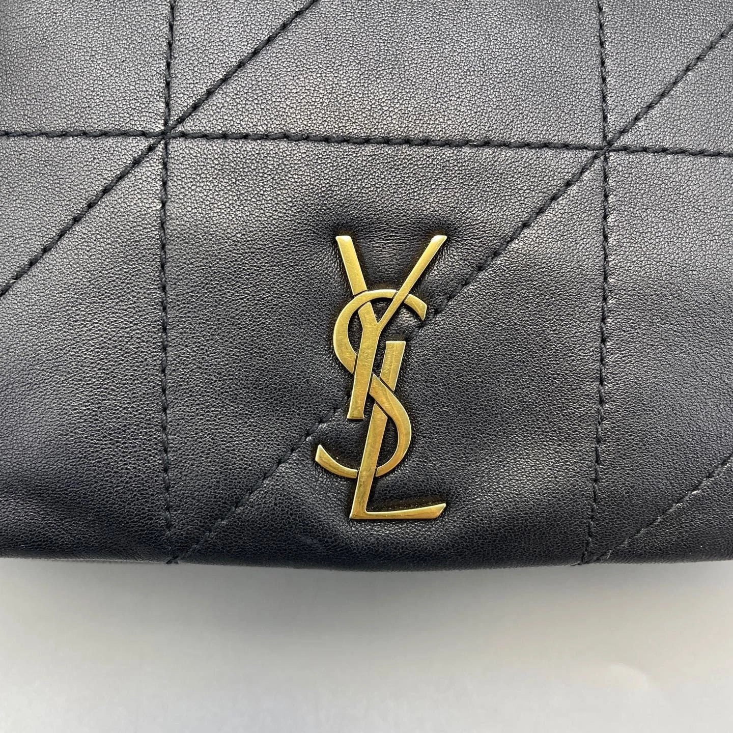 YSL Jamie Lambskin Chain Shoulder Bag Black Gold For Women