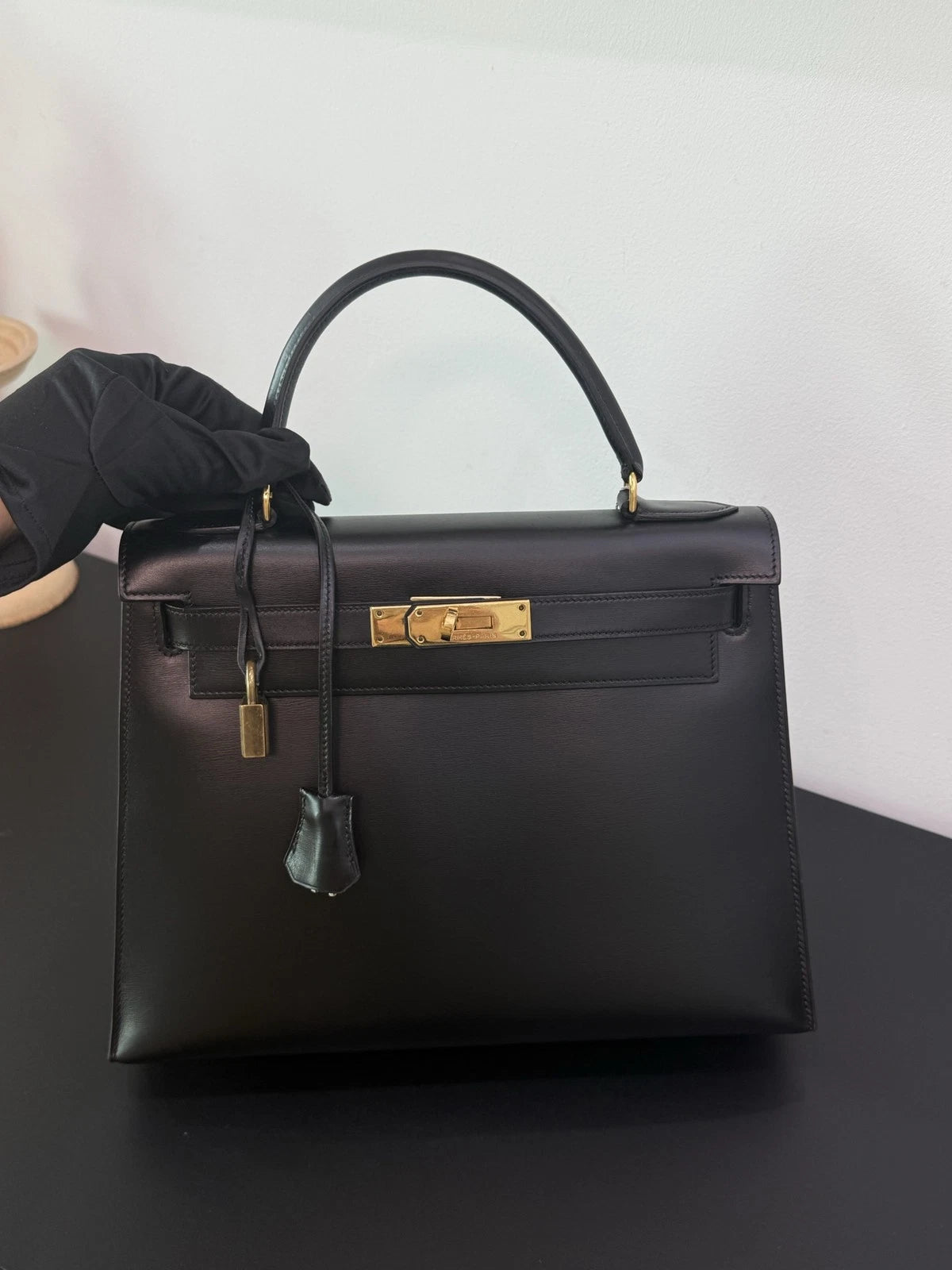 Hermès Kelly 28 Handbag Black Women Classic