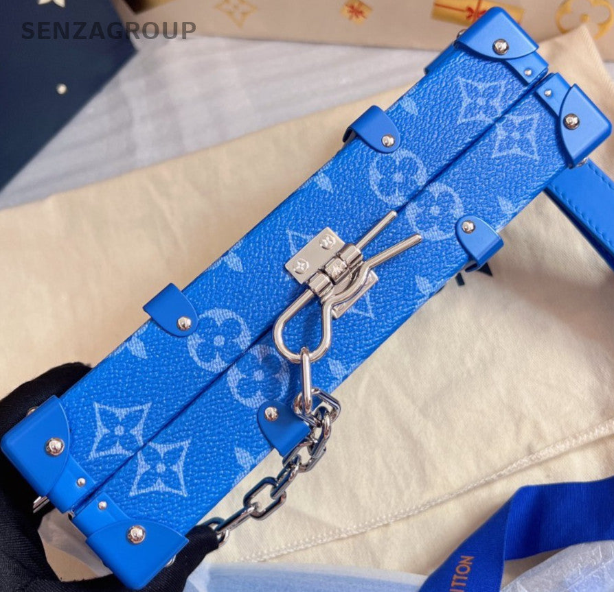 Louis Vuitton 20FW Trunk Wallet Crossbody Blue Silver Unisex Adults Classic