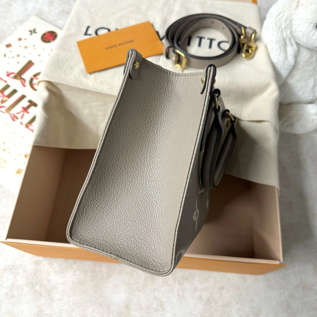Louis Vuitton OnTheGo Gray Tote Bag Excellent