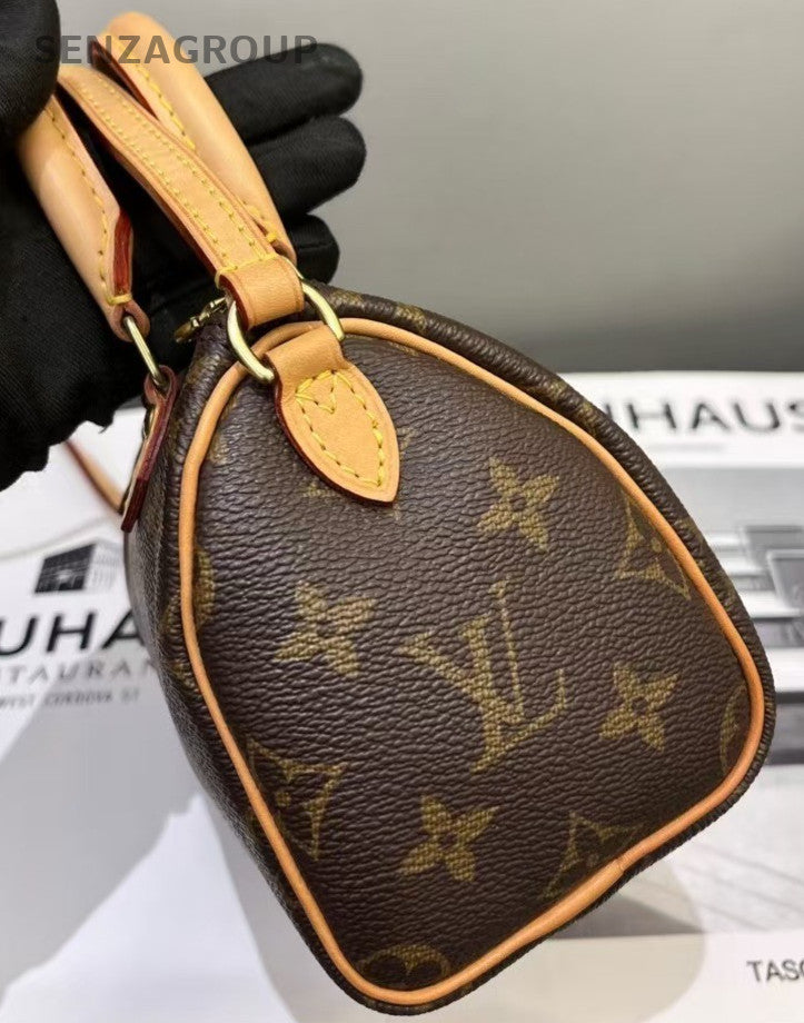 Louis Vuitton Nano Speedy Monogram Top Handle Shoulder bag Crossbody Women