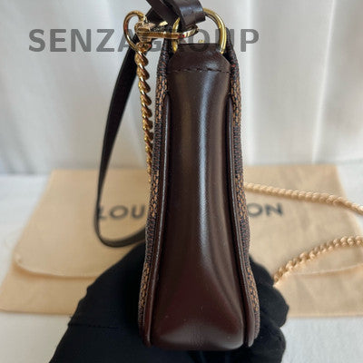 Louis Vuitton Damier Ebene Canvas Chain Shoulder Bag - Classic & Stylish