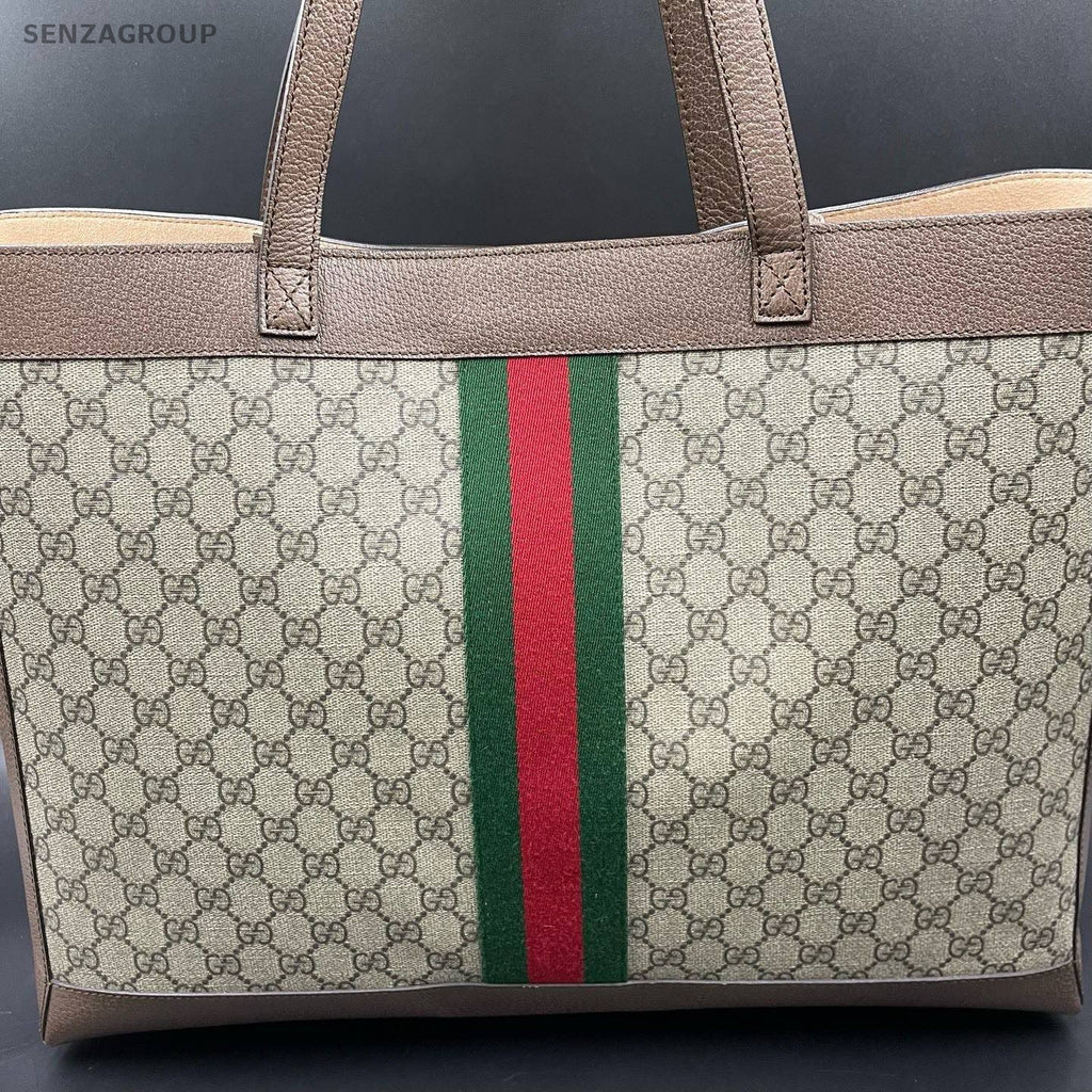 Gucci Ophidia GG Supreme Canvas Shoulder Bag Beige Brown Women Classic
