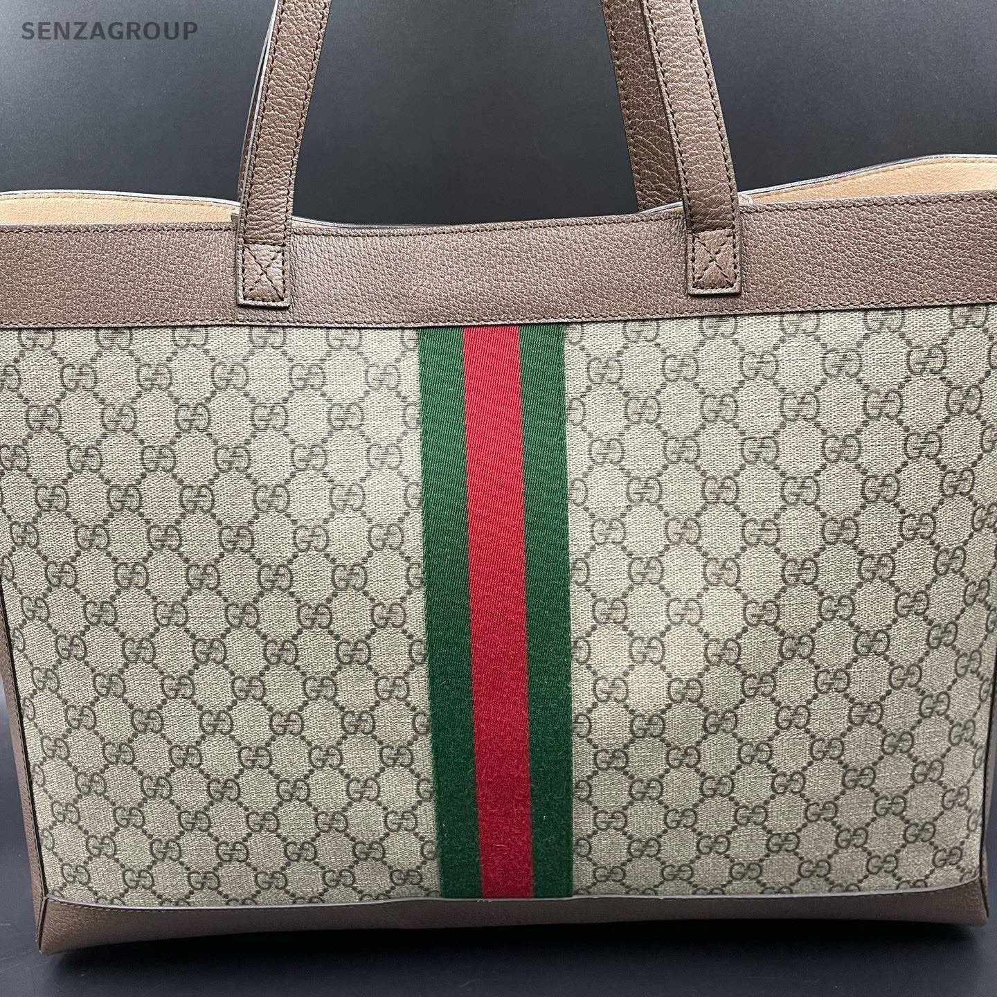 Gucci Ophidia GG Supreme Canvas Shoulder Bag Beige Brown Women Classic