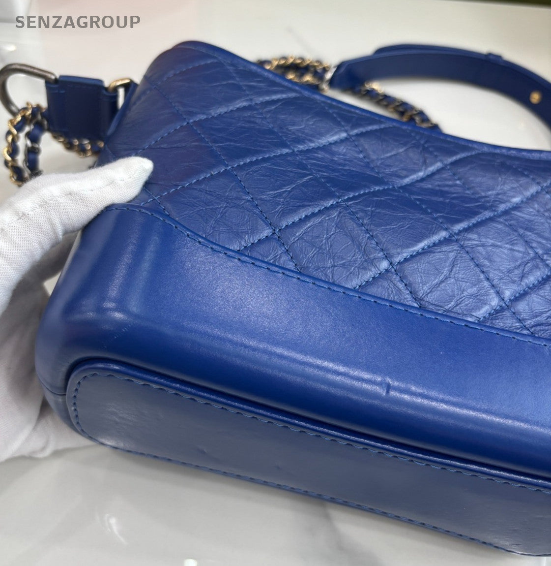 CHANEL Gabrielle Klein blue Calfskin Shoulder bag Crossbody