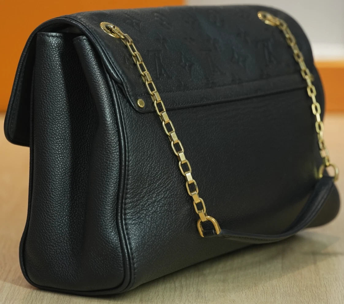 Louis Vuitton Saint-Germain MM Black Empreinte Monogram Shoulder Bag Crossbody - Pre-Owned