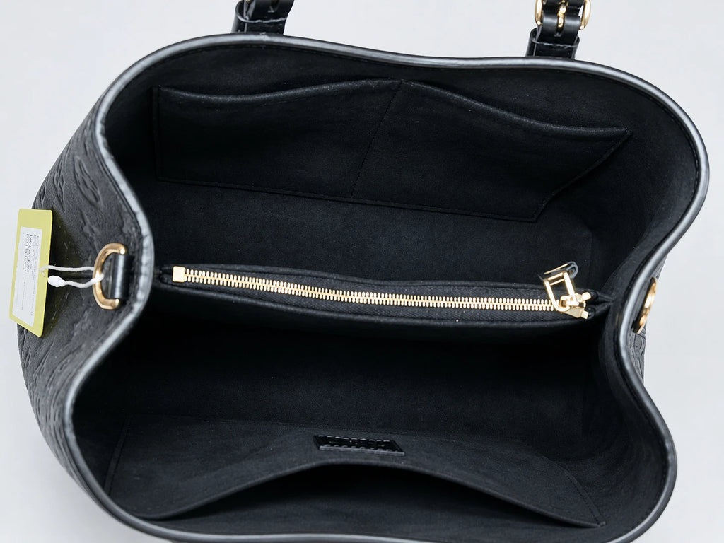 Louis Vuitton Monogram Black Empreinte Babylon Tote Handbag Excellent