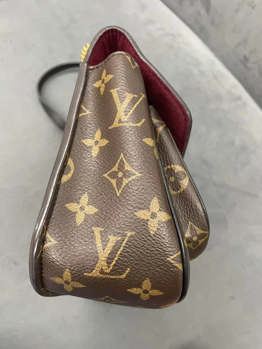 Louis Vuitton Monogram Canvas Enamel Logo Postman Shoulder Bag For Women